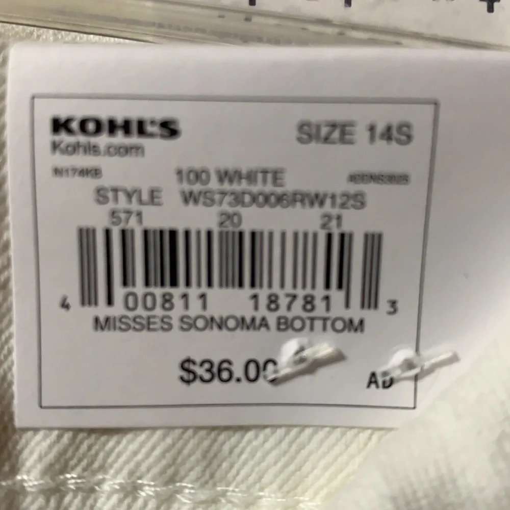 New with tags White denim slacks. - Picture 7 of 7